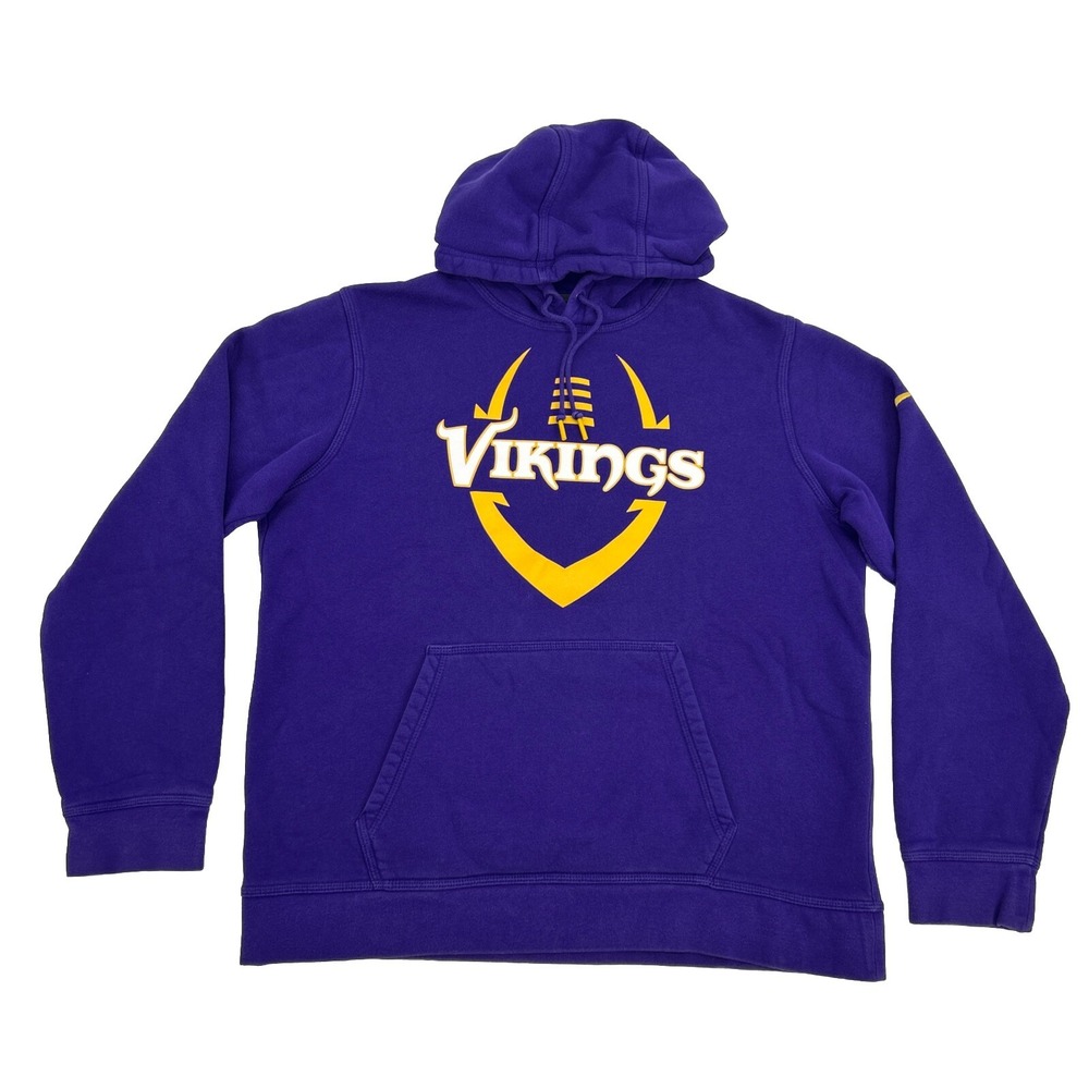 Minnesota Vikings Sweatshirt Men's L Purple Nike NFL Team‎ Apparel Hoodie